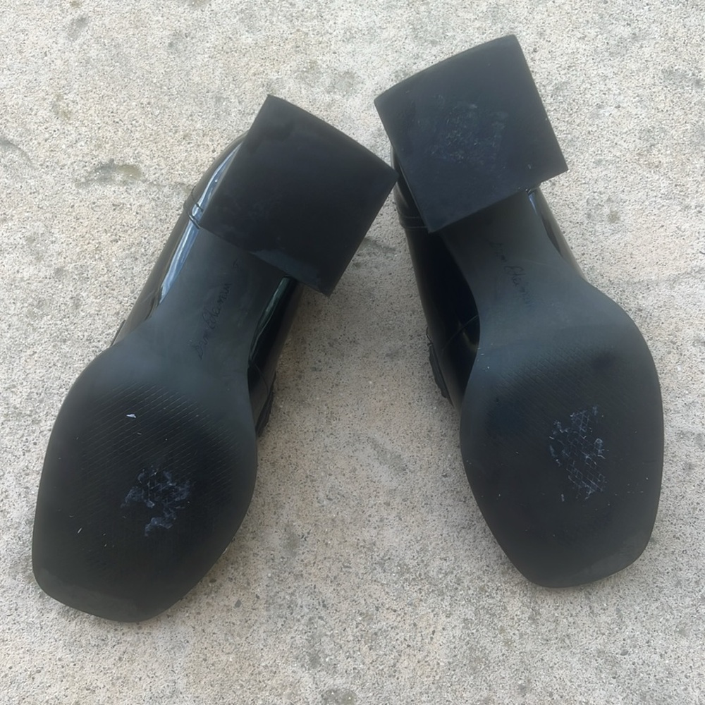 Sam Edelman Women's Black Patent Quincy Heels w Gold Detail Size 9 - Picture 8 of 10